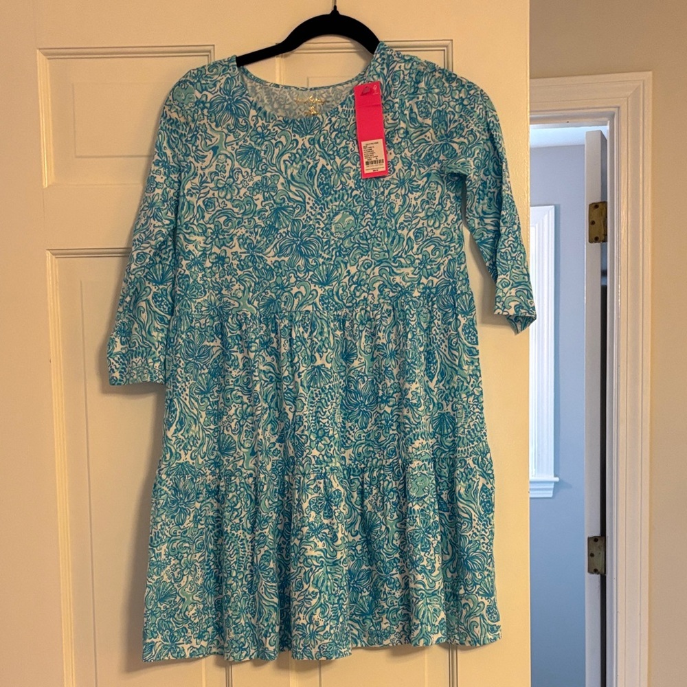 Lilly Pulitzer Turquoise Floral Kids Dress